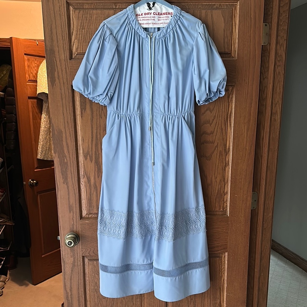 Elegant Blue Self-Portrait Dress